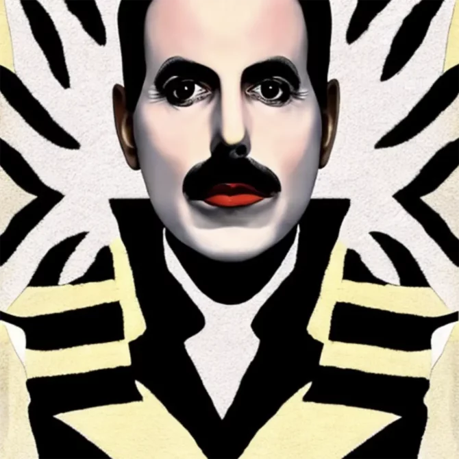 Freddie Mercury in the style of Anonymous    72